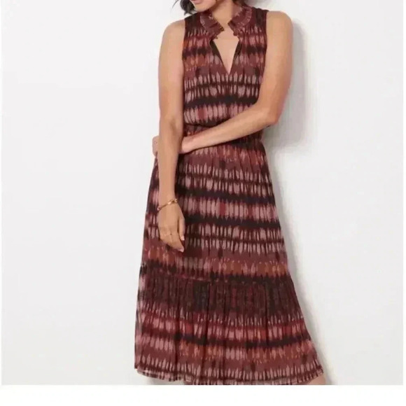 EVEREVE Greta Multicolor Sleeveless Abstract Print Midi Dress Size S - Picture 1 of 11